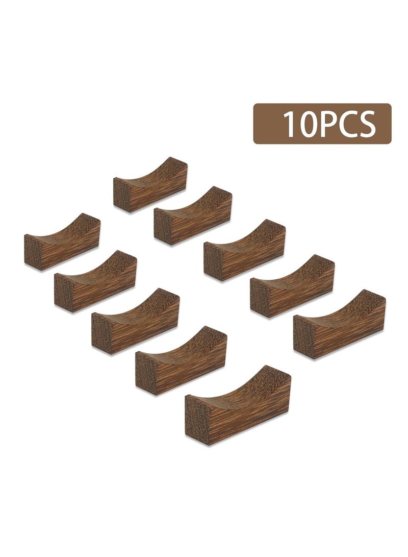 مجموعة 10 قطع من حوامل وأدوات تعليق عيدان الأكل الخشبية – خشب طبيعي – لحمل عيدان الأكل، الملاعق، الشوك والسكاكين – للمنزل، الفنادق والمطاعم - Image 2